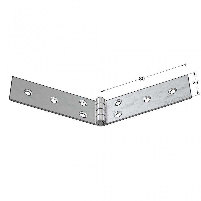 LONG HORIZONTAL STEEL HINGE 29x160